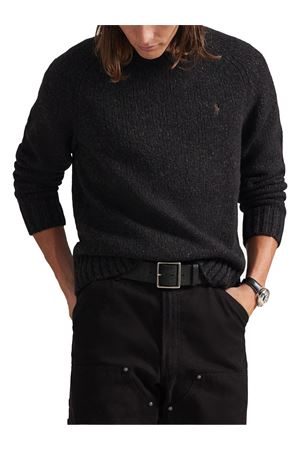 Grey wool blend long-sleeve sweater RALPH LAUREN | 710982142003CHARCOAL